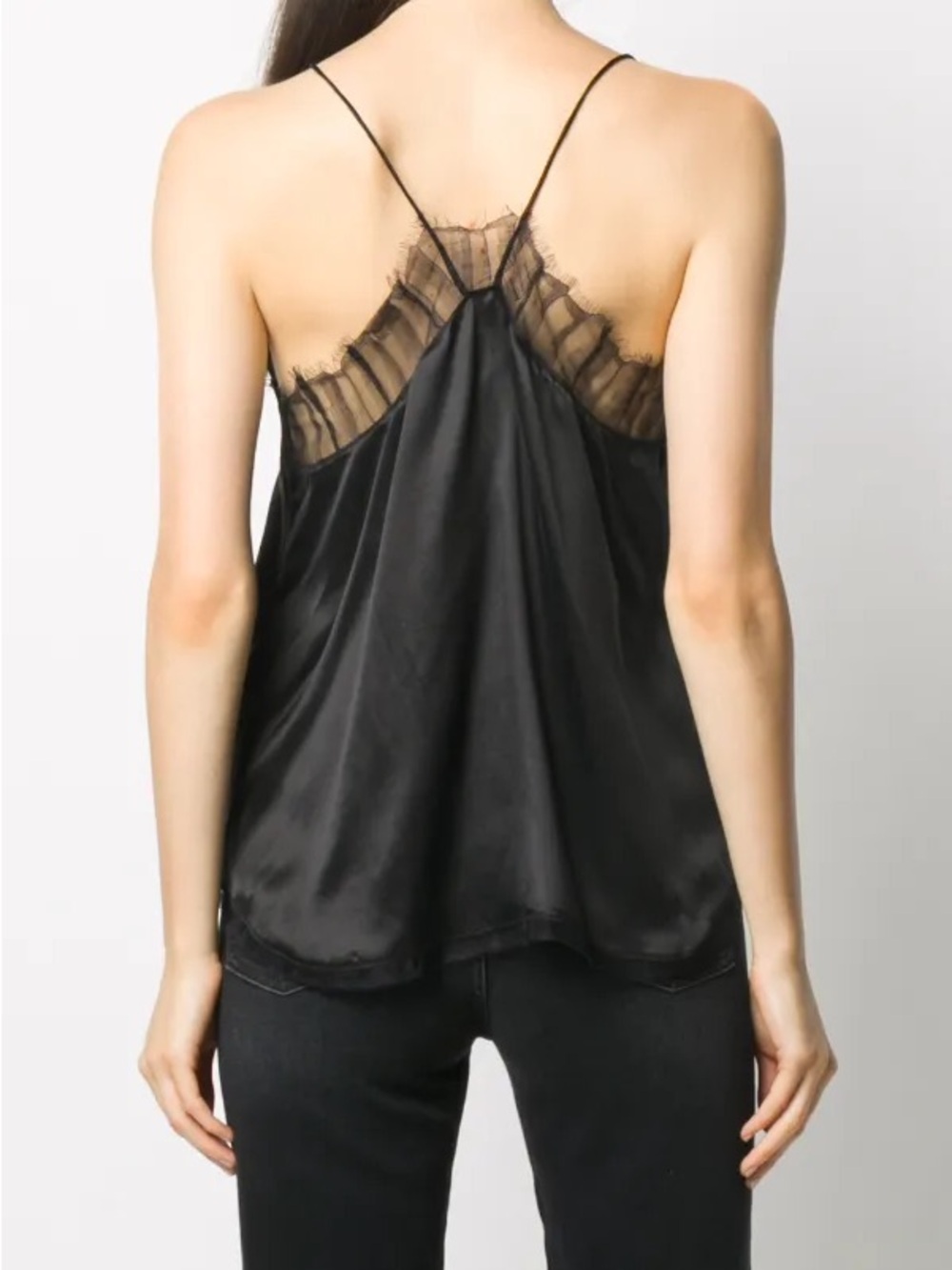 Iro Berwyn Black Silk and Lace Camisole Tank Top - Picture 2 of 5